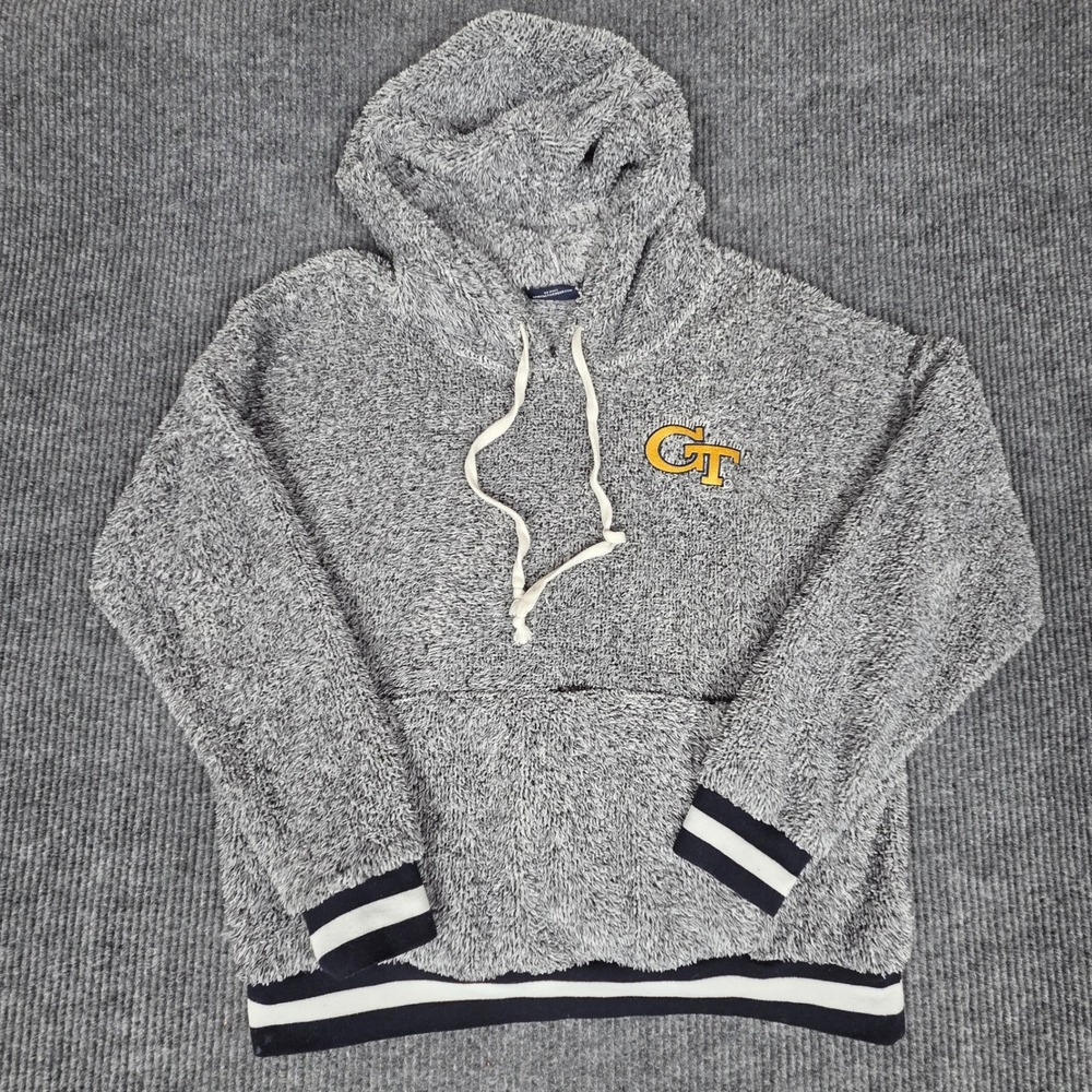 Spirit Jersey GT Georgia Tech Yellow Jackets Fuzzy Fleece Hoodie Pullover XL
